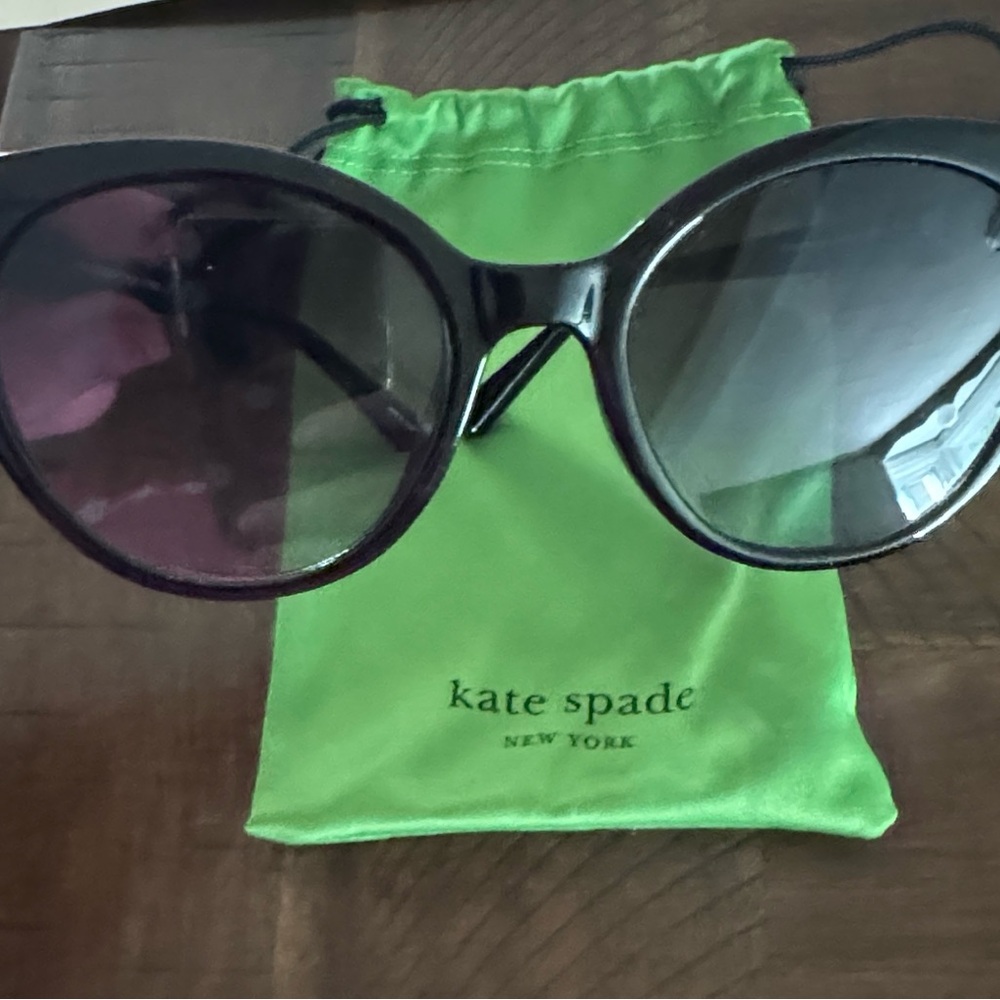 Kate Spade Shiny Black Cat-Eye Sunglasses